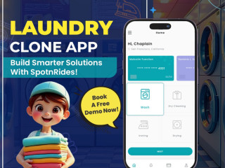 Upgrade Your On-Demand Laundry Business With SpotnRides' AI-Powered App Solution